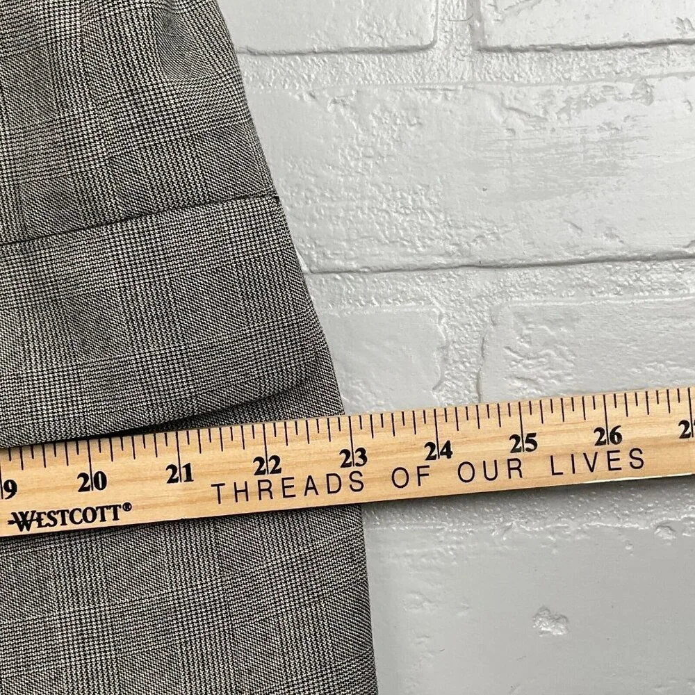 Sterling & Hunt Kuppenheimer Blazer Men 44 Black White Plaid Premier‎ Ed USA VTG